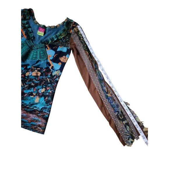 Save The Queen Y2K Fairy Grunge Multicolor Mesh Top Womens Large Steampunk Artsy - Picture 9 of 9